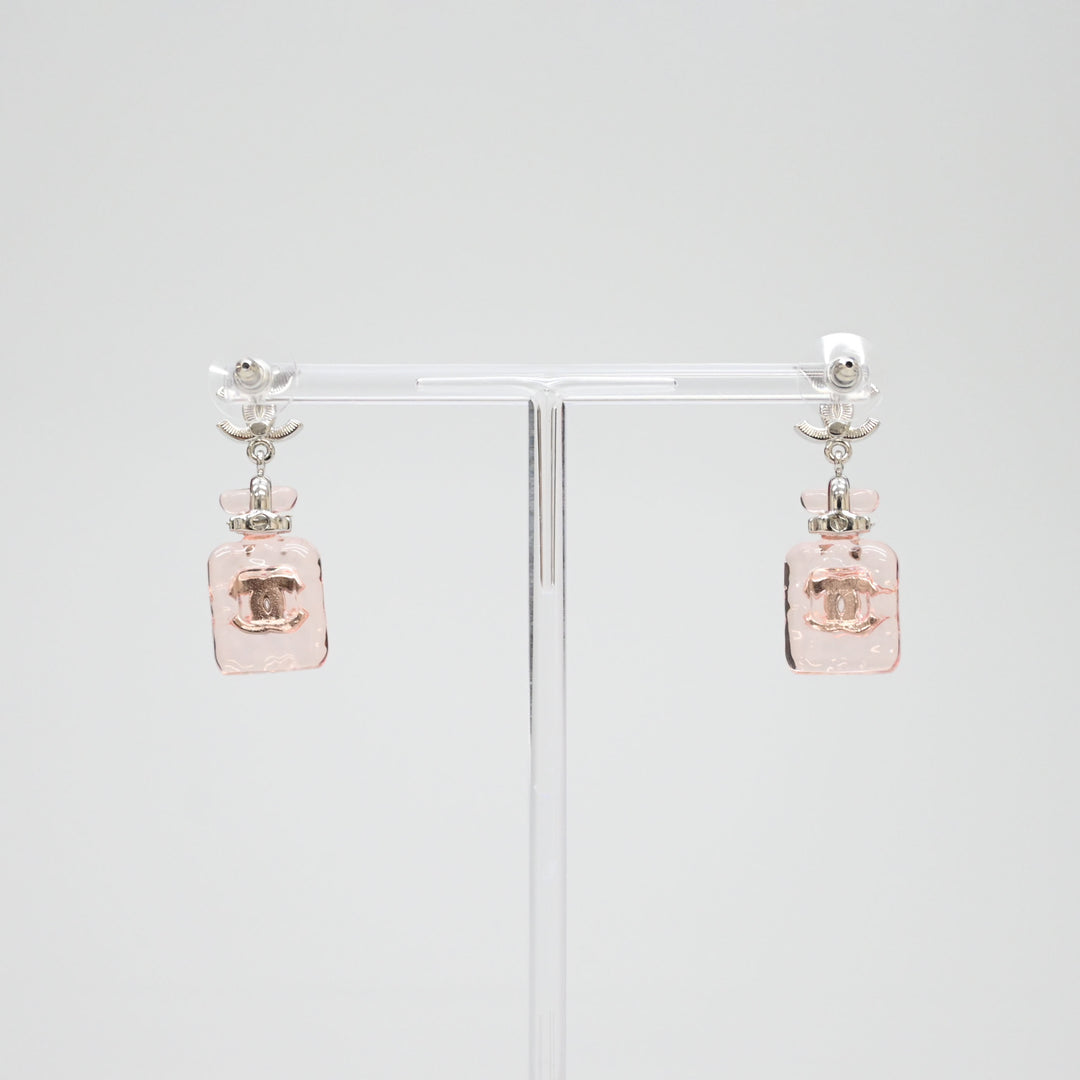 CHANEL Coco Mark Perfume Bottle Perfume Bottle Rhinestone Earrings P44098V