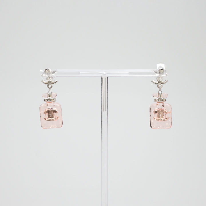 CHANEL Coco Mark Perfume Bottle Perfume Bottle Rhinestone Earrings P44098V