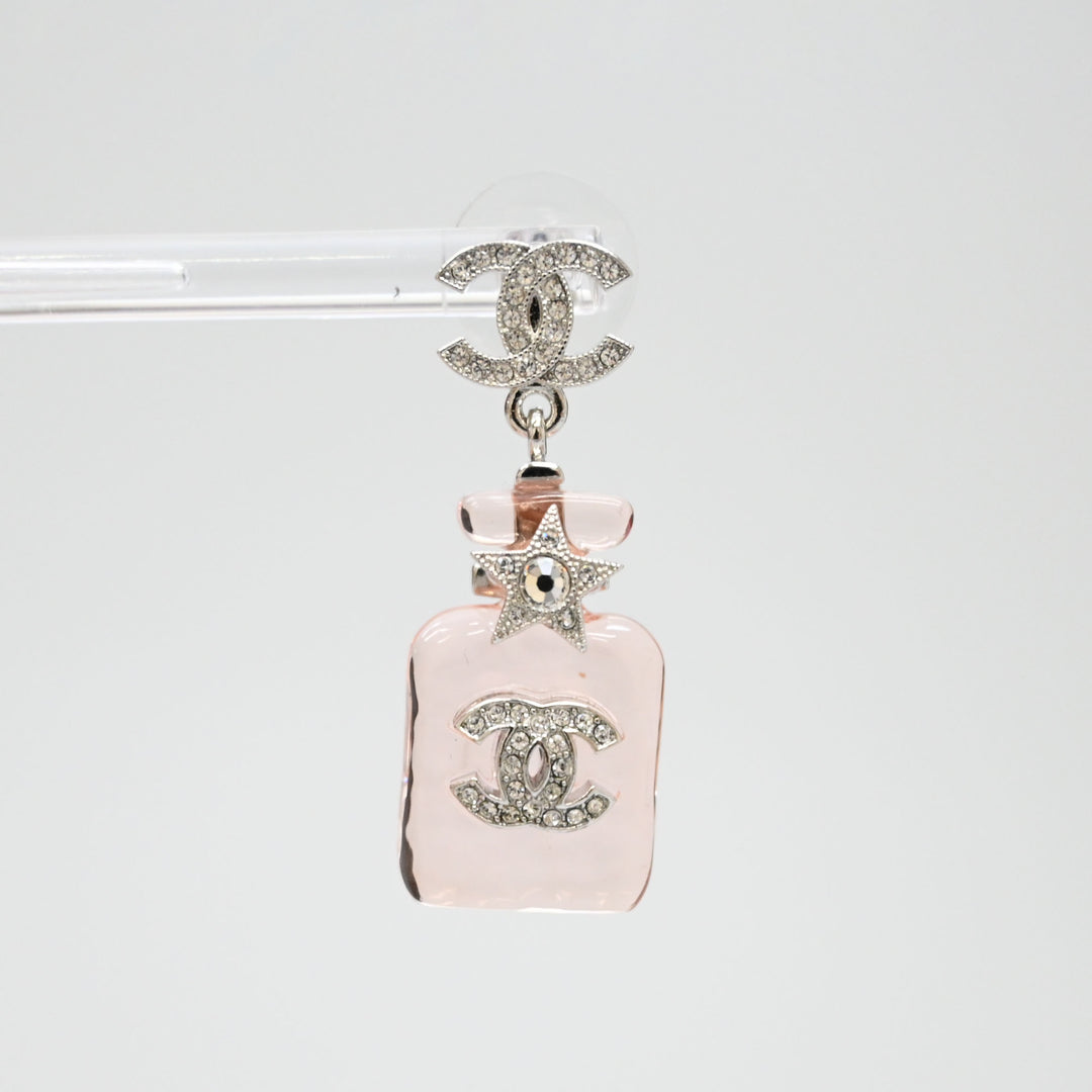 CHANEL Coco Mark Perfume Bottle Perfume Bottle Rhinestone Earrings P44098V