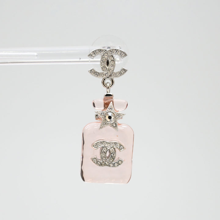 CHANEL Coco Mark Perfume Bottle Perfume Bottle Rhinestone Earrings P44098V
