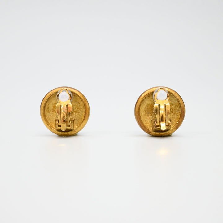 CHANEL Logo Button Earrings P44718V