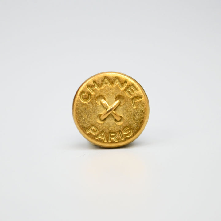 CHANEL Logo Button Earrings P44718V