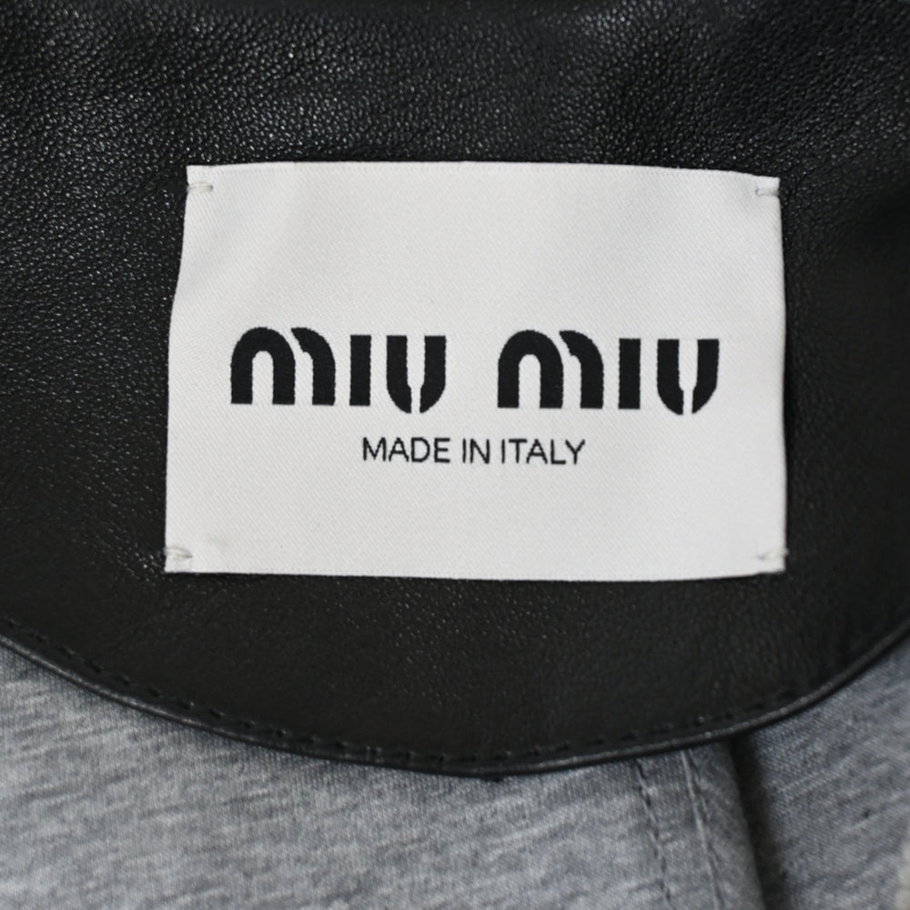 Miu Miu Leather Jacket Women's 38