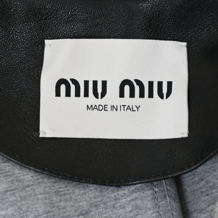 Miu Miu Leather Jacket Women's 38