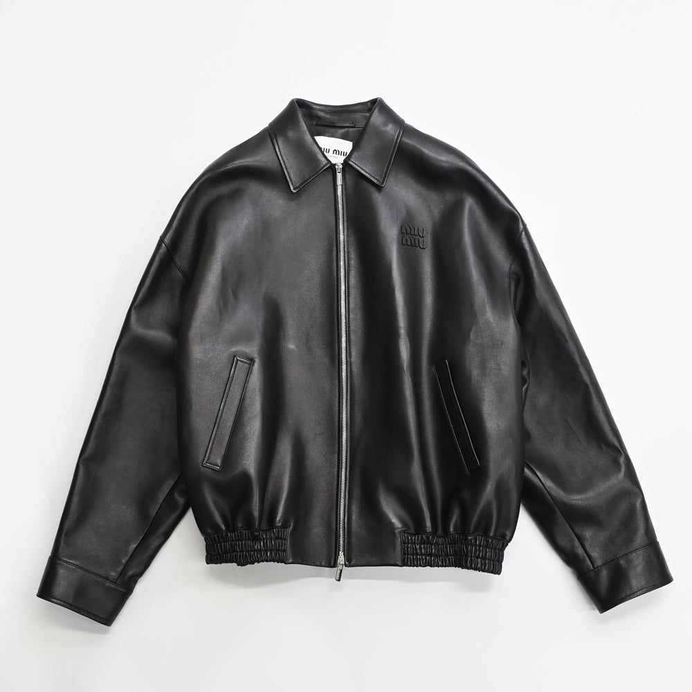 Miu Miu Leather Jacket Women's 38