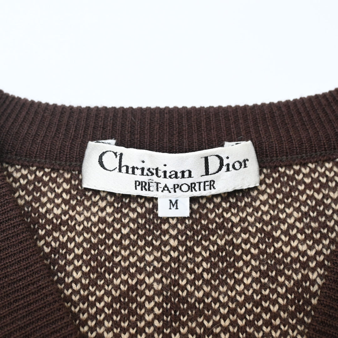 基督教基督教dior Trotter图案记录编织背心P43132V