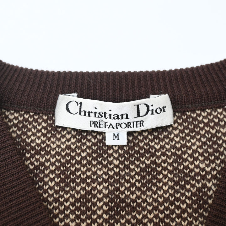基督教基督教dior Trotter图案记录编织背心P43132V