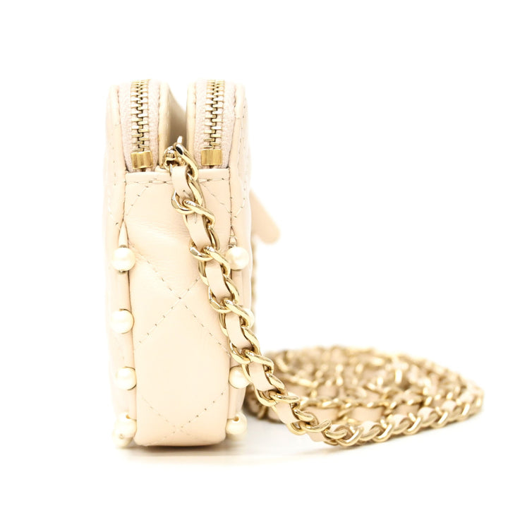 CHANEL シャネル マトラッセ ショルダーウォレット P43102V