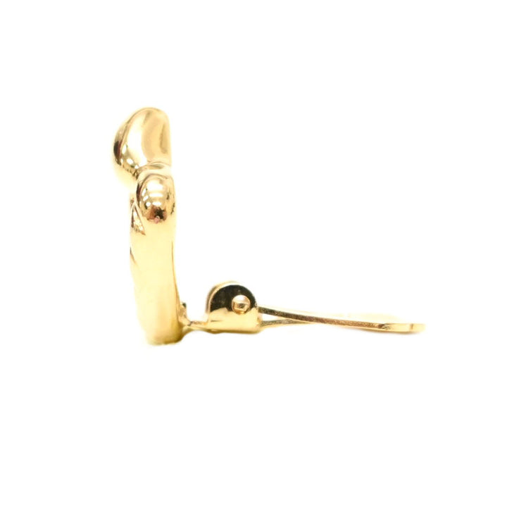 *Christiandior Twist Heart Motif Earrings P43255V