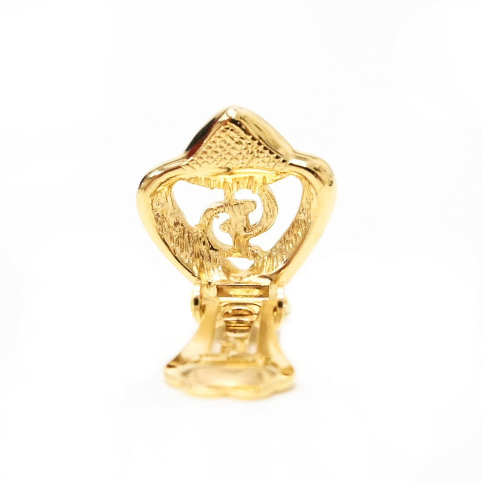 *Christiandior Twist Heart Motif Earrings P43255V