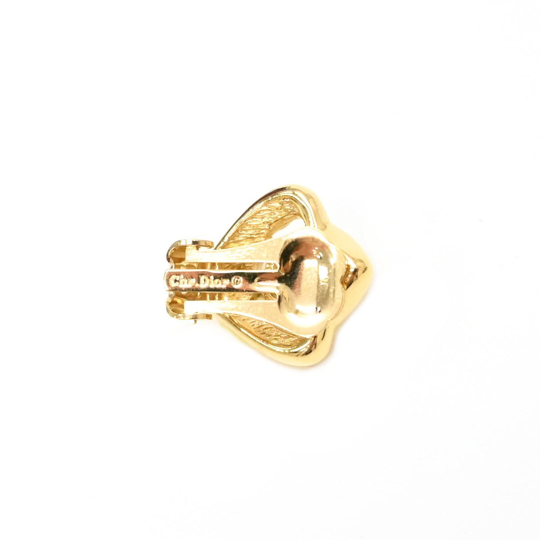 *Christiandior Twist Heart Motif Earrings P43255V