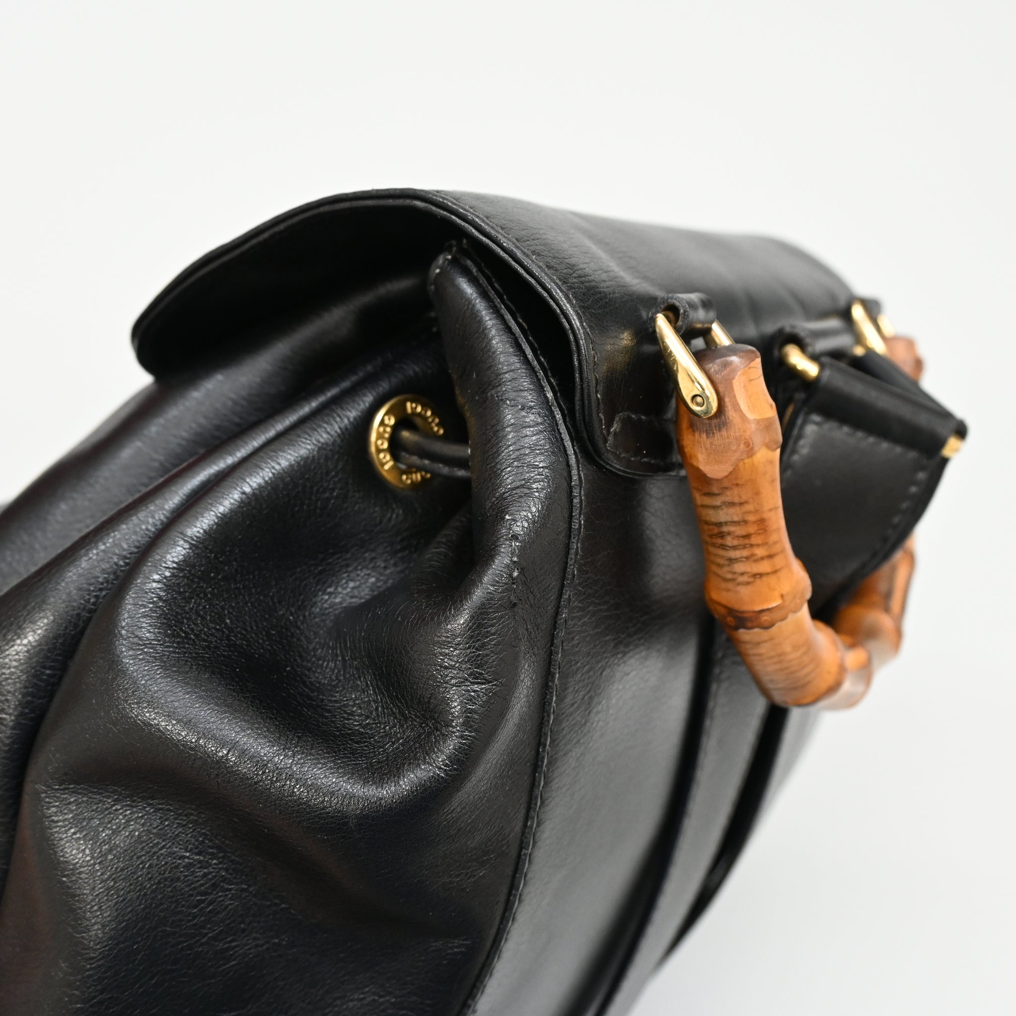 【美品】ダメージなし！バンブーGUCCI バンブーリュック GUCCI - グッチ バンブー リュックサック レディース 【中古】の