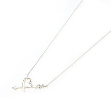 Load image into Gallery viewer, Tiffany &amp; Co. Tiffany Rubbing Heart Arrow Necklace P43120V
