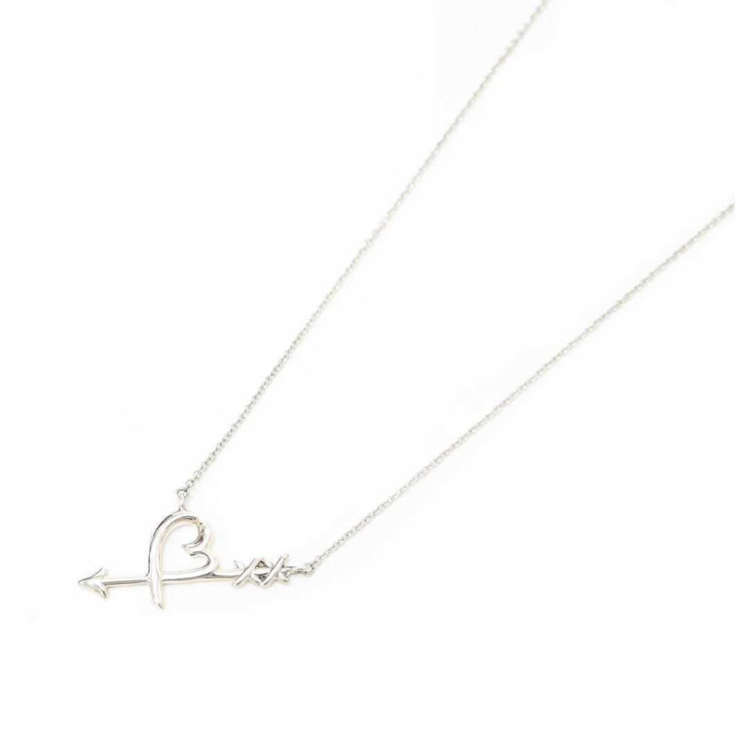 Tiffany & Co. Tiffany Rubbing Heart Arrow Necklace P43120V