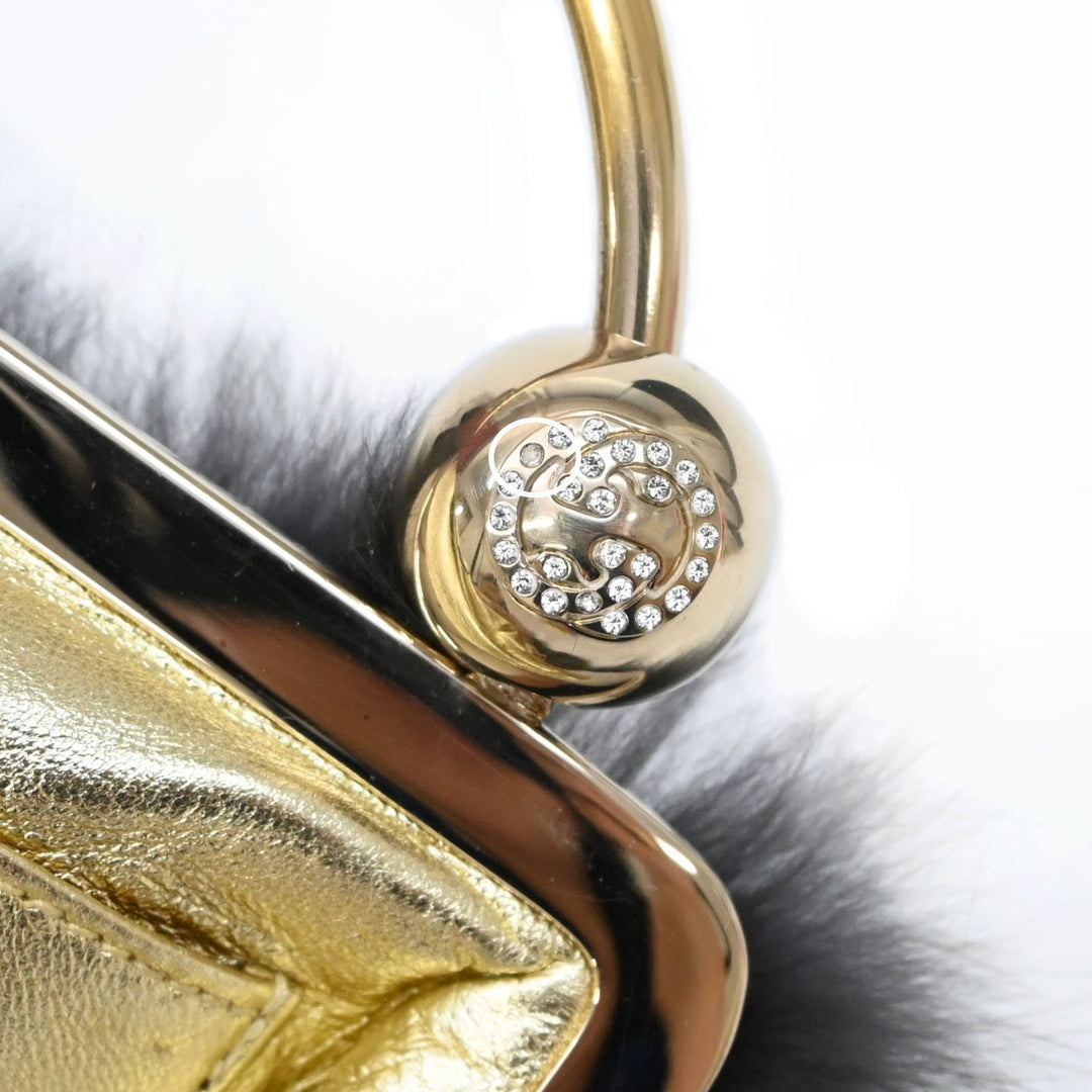 GUCCI Gucci Fox Fur Handbag P1970V