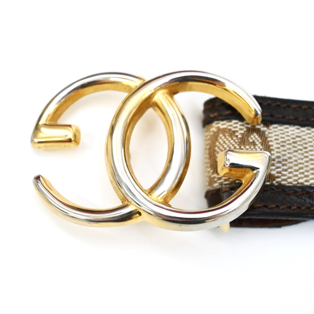 *GUCCI Gucci Old Gucci GG Pattern Double G Belt P16753V