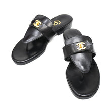 Load image into Gallery viewer, *CHANEL Chanel Coco Mark Thong Sandals P43310V
