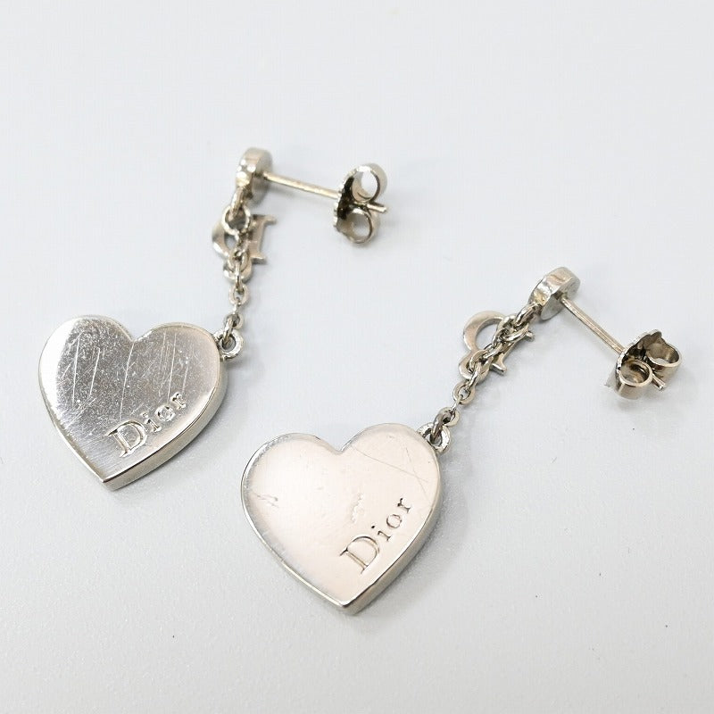 Christian Dior ピアス ハート ロゴチェーン 00s