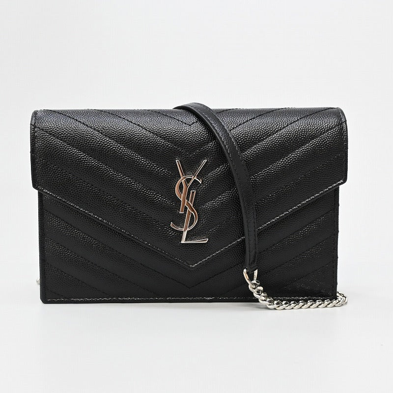 SAINT LAURENT PARIS ショルダーバッグ 2WAY チェーンウォレット　 カサンドラ エンベロープ チェーンウォレット