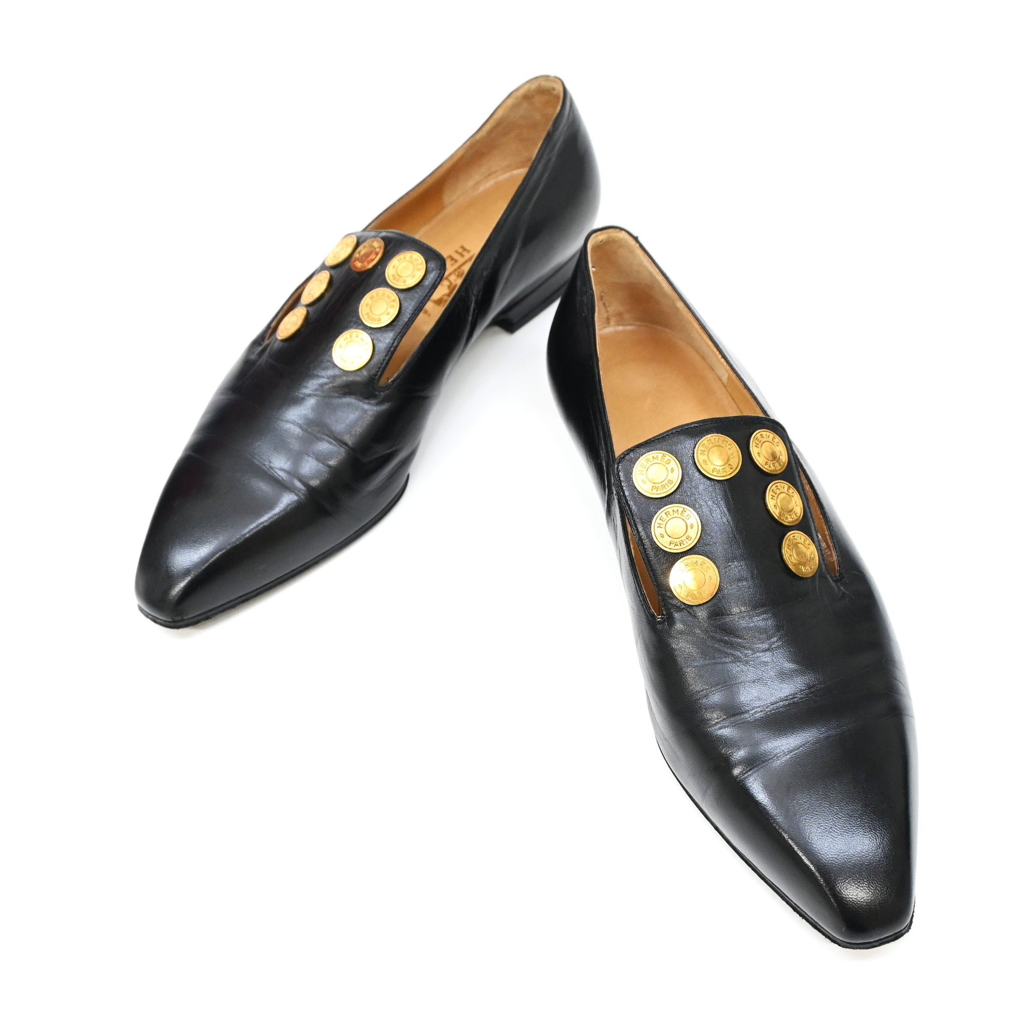 HERMES エルメス レザー シューズ P43396V – VINTAGE SELECT SHOP 