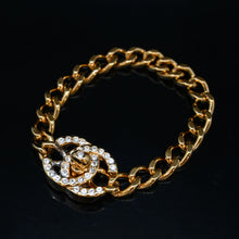 Load image into Gallery viewer, CHANEL Chanel Turn Lock Rhinestone bracelet P43405V
