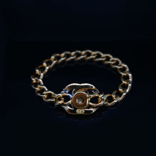 Load image into Gallery viewer, CHANEL Chanel Turn Lock Rhinestone bracelet P43405V
