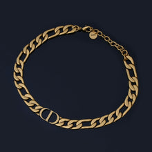 Load image into Gallery viewer, ChristianDIOR Christian Dior CD ICON Chain Link Kihei Chain Necklace P43415V
