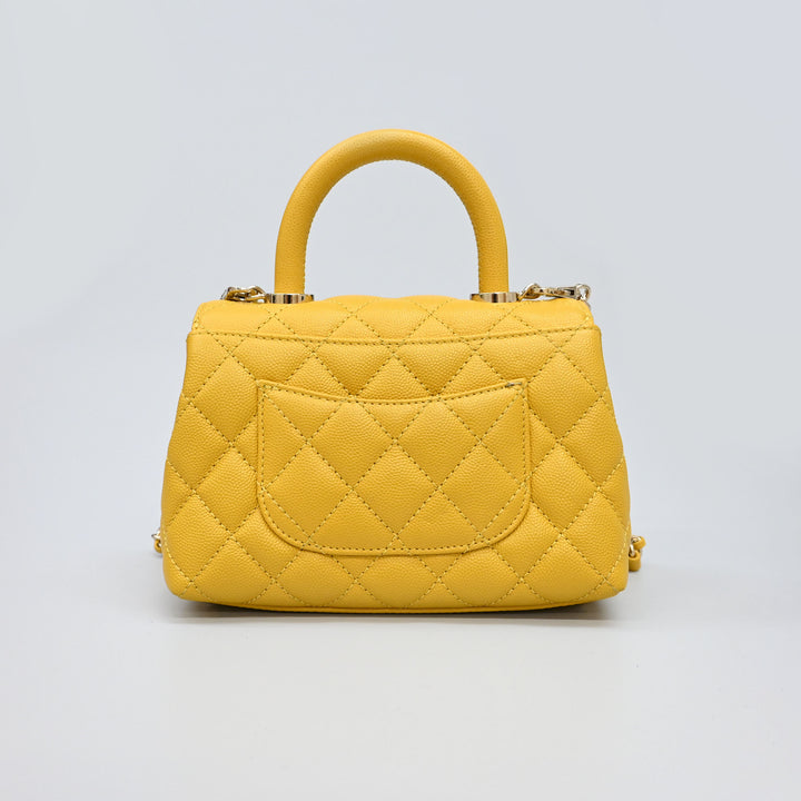 Chanel Matelasse Coco手柄XXS连锁肩袋P44978V