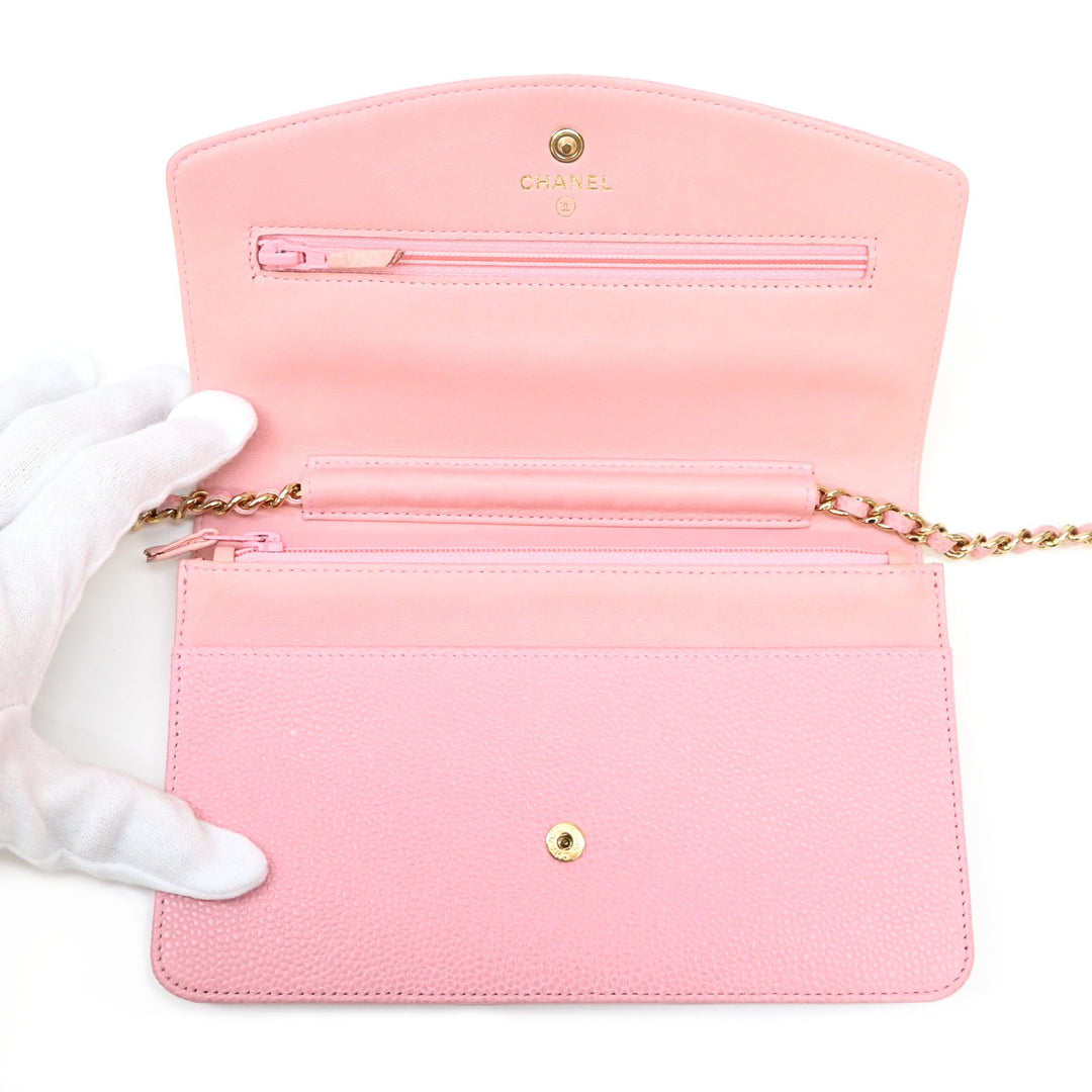 *CHANEL シャネル チェーンウォレット デカココマーク 財布  P43417V