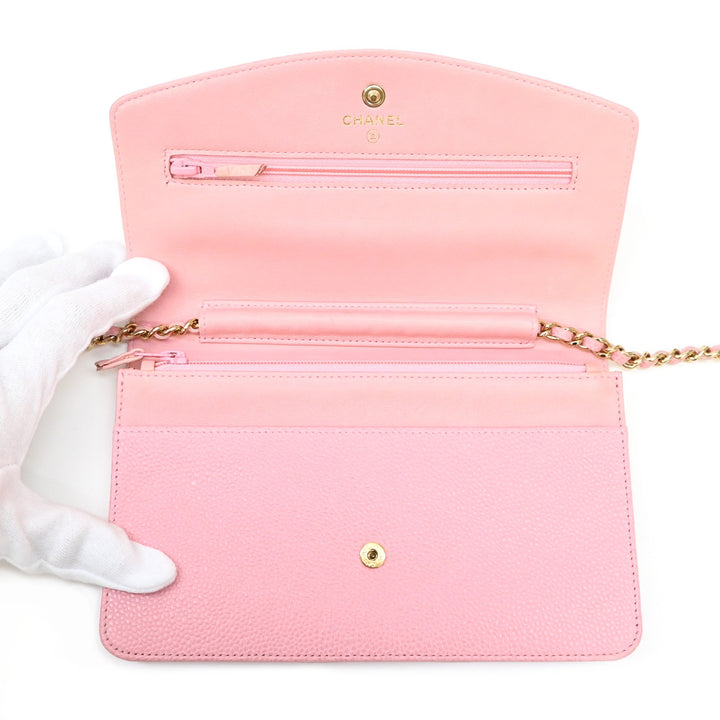 *CHANEL シャネル チェーンウォレット デカココマーク 財布  P43417V