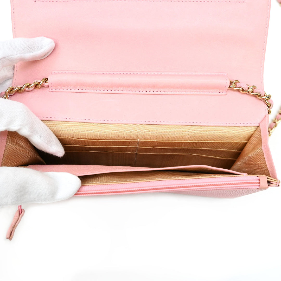 *CHANEL シャネル チェーンウォレット デカココマーク 財布  P43417V