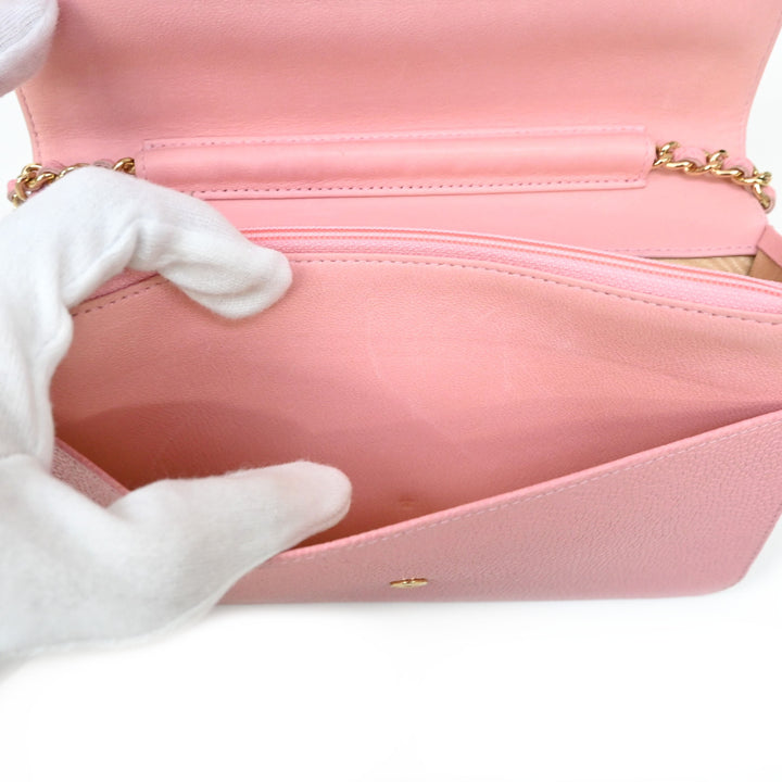 *CHANEL シャネル チェーンウォレット デカココマーク 財布  P43417V