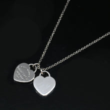 Load image into Gallery viewer, TIFFANY &amp; CO. Tiffany Rett Titi Fanny Double Heart Necklace P43306V
