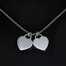 Load image into Gallery viewer, TIFFANY &amp; CO. Tiffany Rett Titi Fanny Double Heart Necklace P43306V
