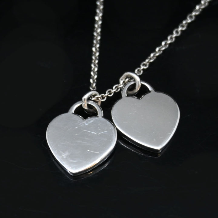 Tiffany＆Co。TiffanyRett Titi Fanny Double Heart项链P43306V