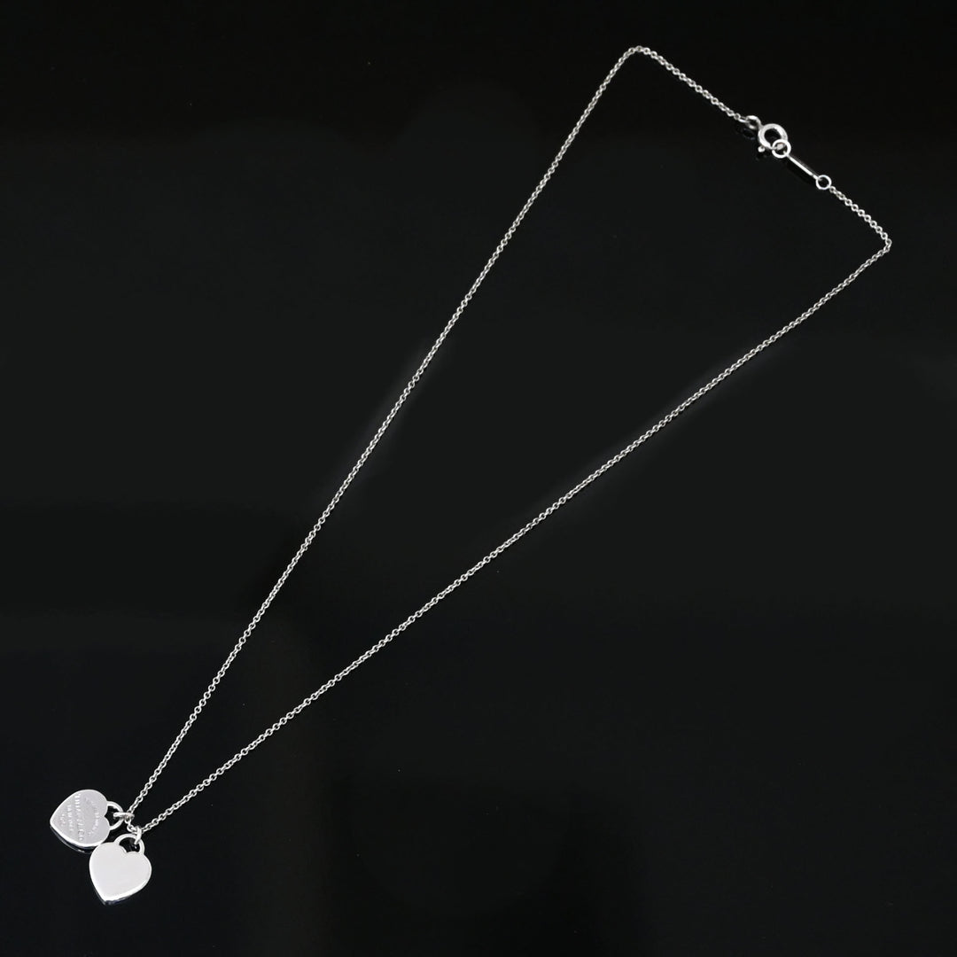 Tiffany＆Co。TiffanyRett Titi Fanny Double Heart项链P43306V