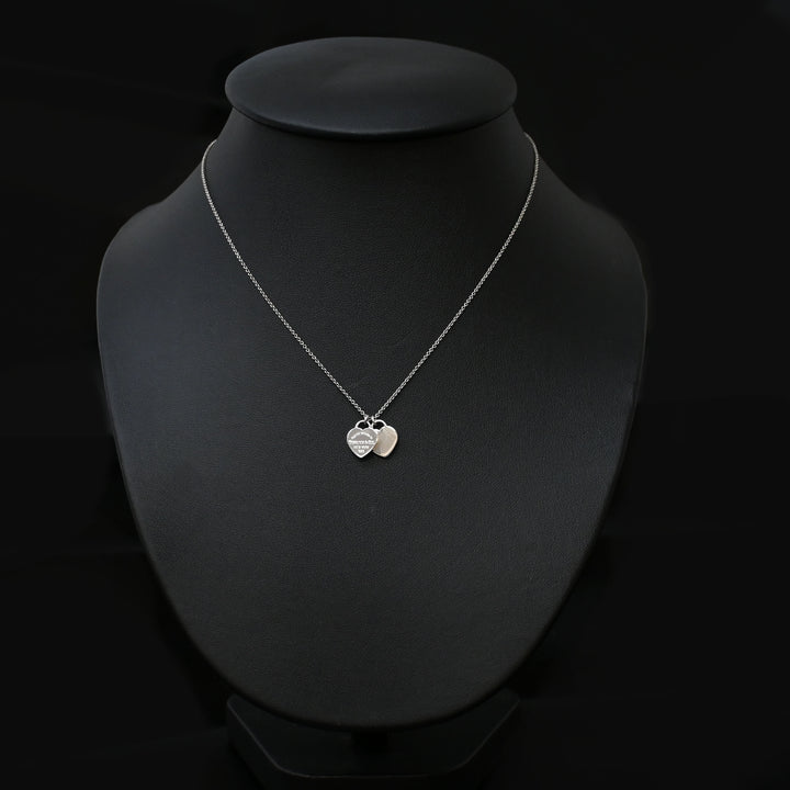 Tiffany＆Co。TiffanyRett Titi Fanny Double Heart项链P43306V