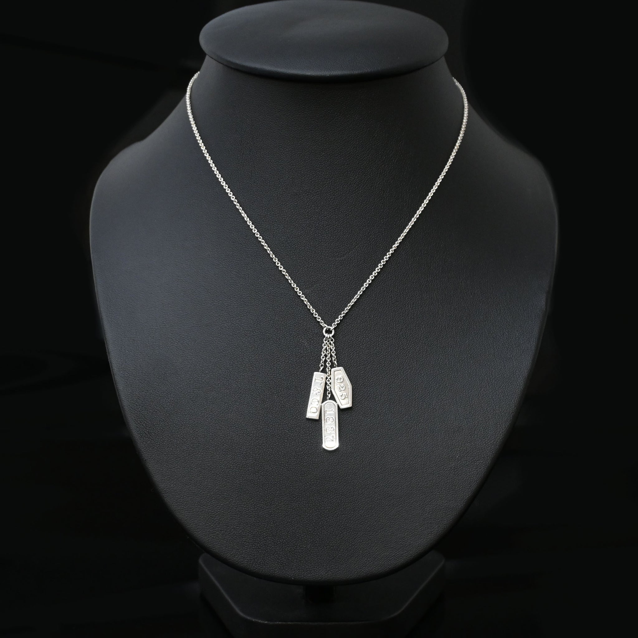 c465 美品　ティファニー　1837 エレメント　プレート　ネックレス　925 c465 美品 ティファニー 1837 エレメント プレート ネックレス