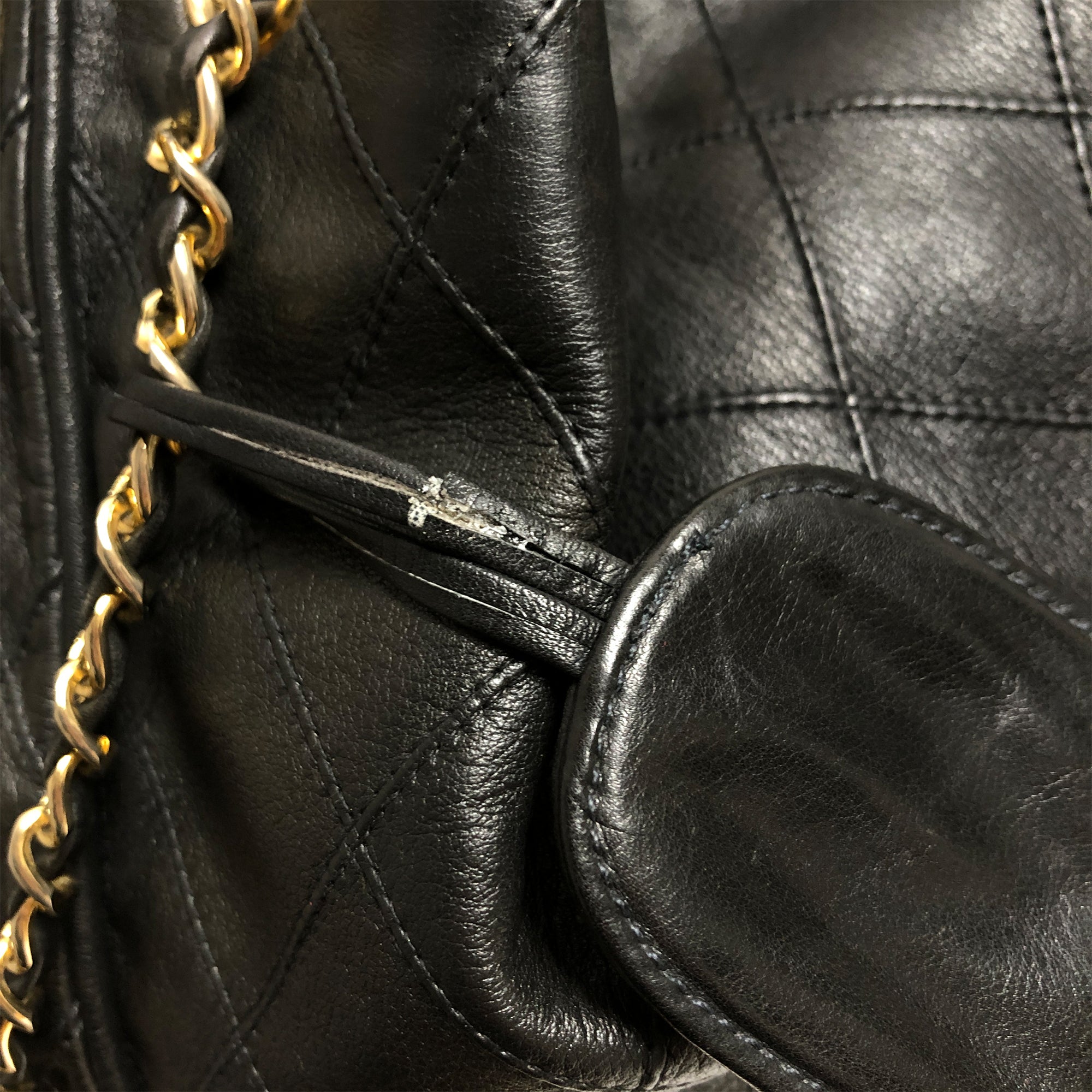 CHANEL シャネル マトラッセ 巾着 チェーンショルダーバッグ – VINTAGE