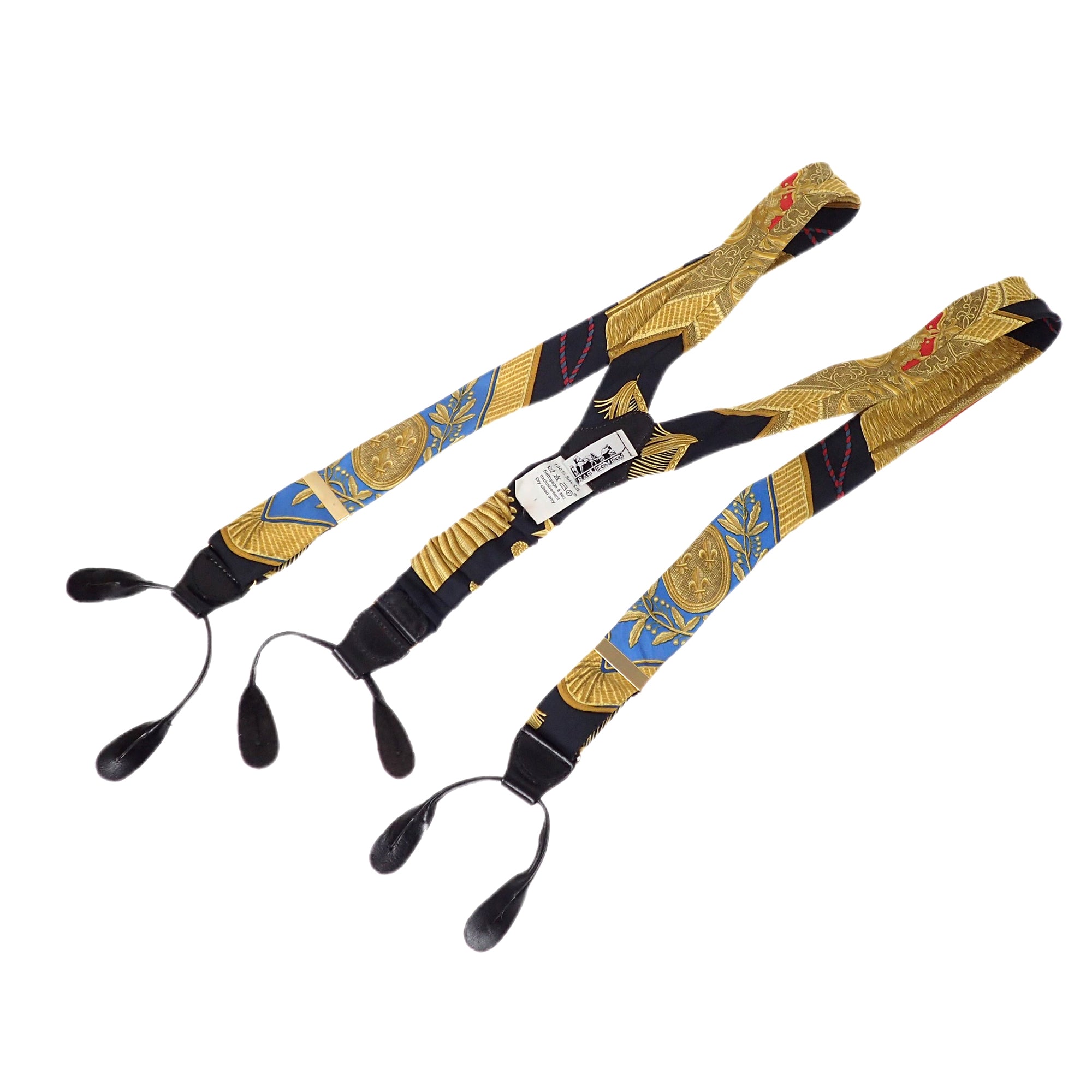 HERMÈS サスペンダー エルメス HERMES サスペンダー オレンジ マルチカラー 小物