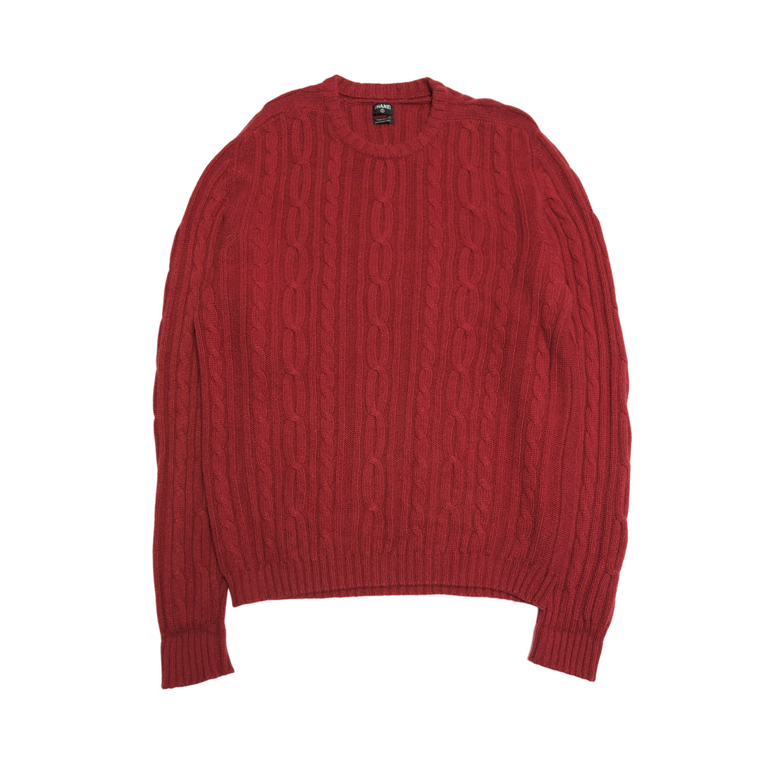 *CHANEL Chanel Cable knit sweater P13243V