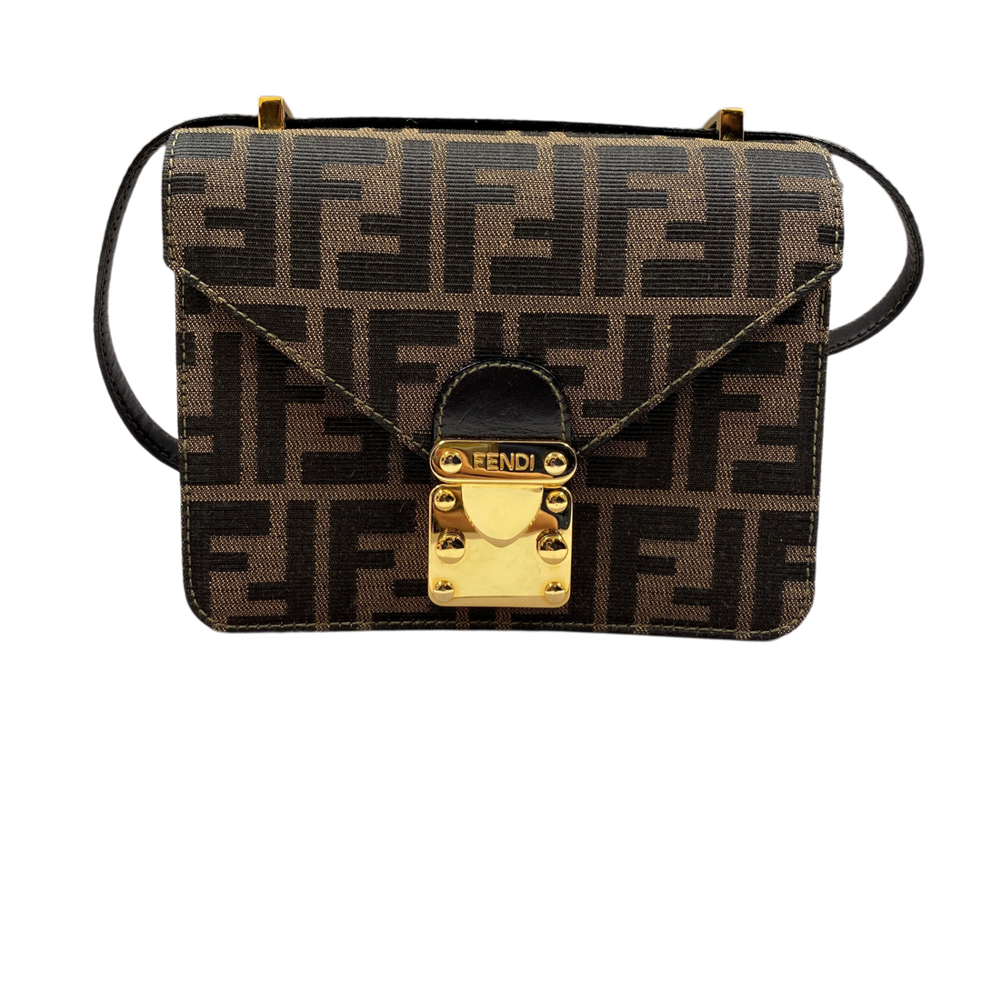 *Fendi Fendi Zukka图案会标肩带
