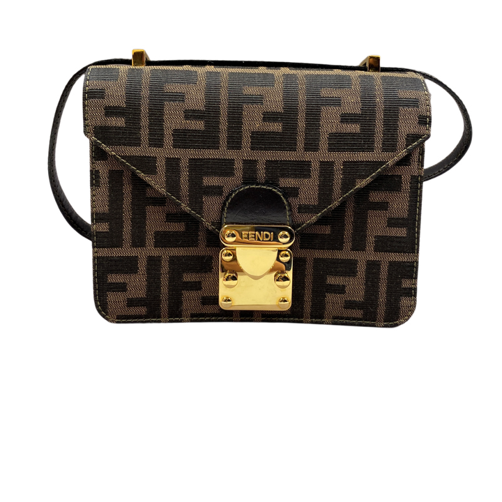 *Fendi Fendi Zukka图案会标肩带