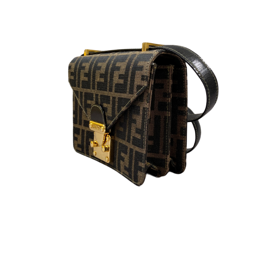 *Fendi Fendi Zukka图案会标肩带