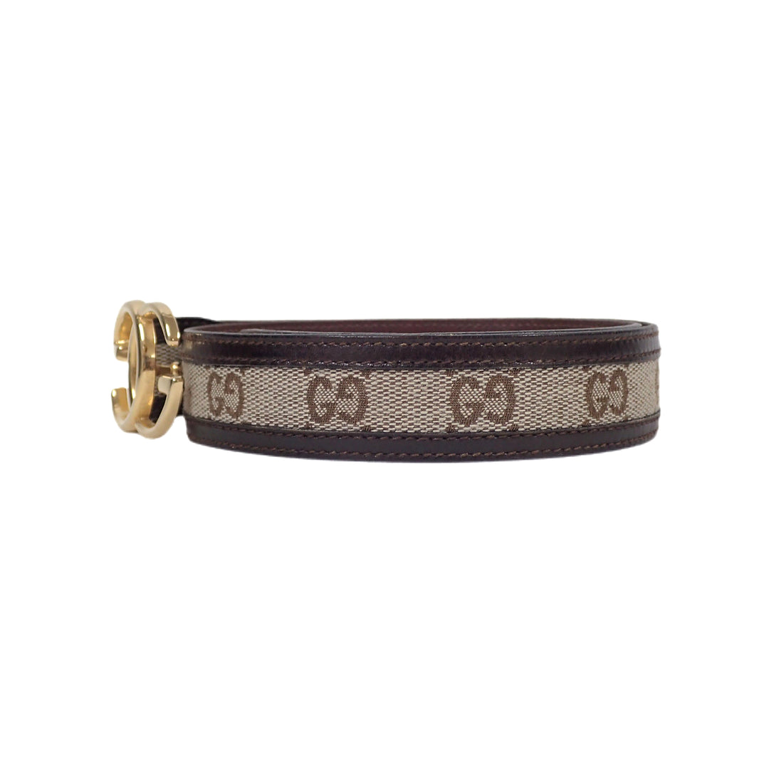 *GUCCI Gucci Old Gucci GG Pattern Double G Belt P16753V
