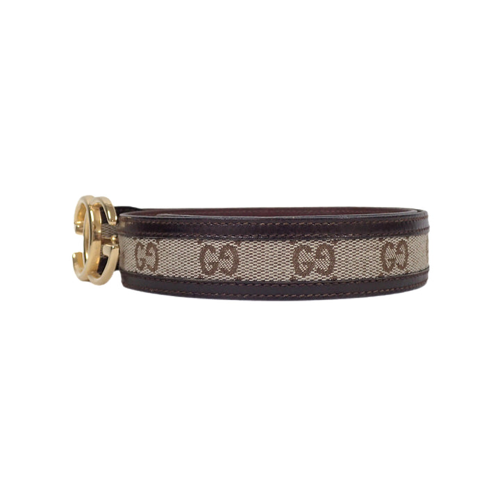 *GUCCI Gucci Old Gucci GG Pattern Double G Belt P16753V