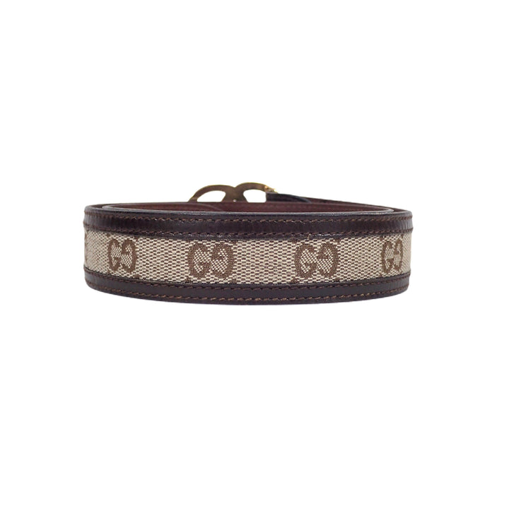 *GUCCI Gucci Old Gucci GG Pattern Double G Belt P16753V