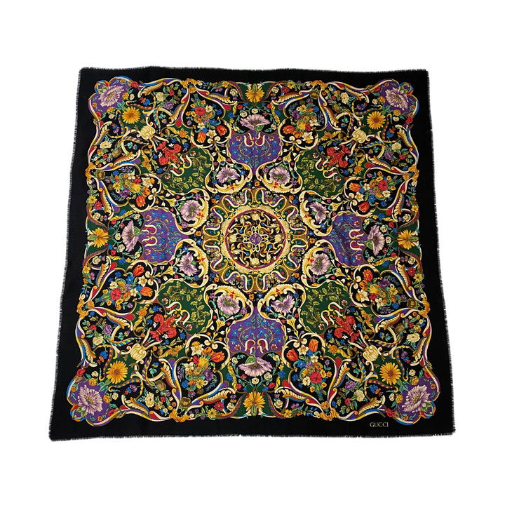 * GUCCI Gucci stall shawl large determination Floral