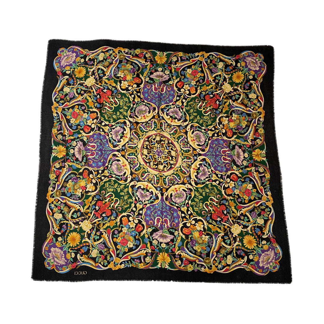 * GUCCI Gucci stall shawl large determination Floral