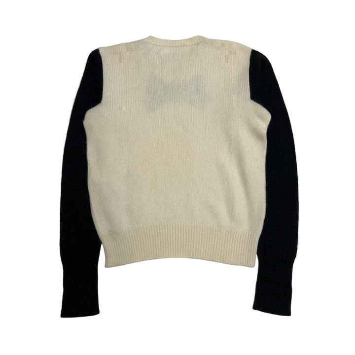 *CHANEL Ribbon Cocomark Camellia Sweater